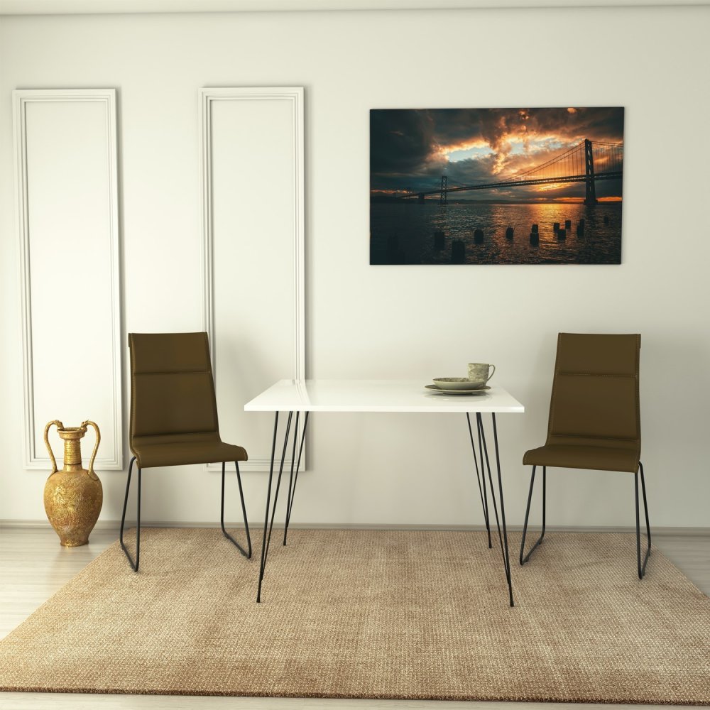 Stôl Sandalf Square - Shiny White