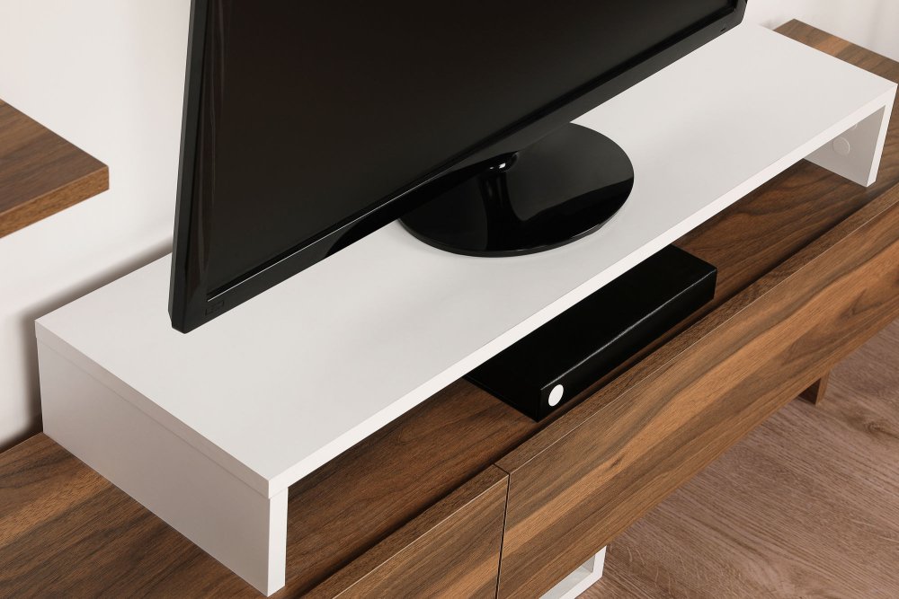 TV stěna / Sestava pod TV Nirvana - Teak, White (obrázek 13)