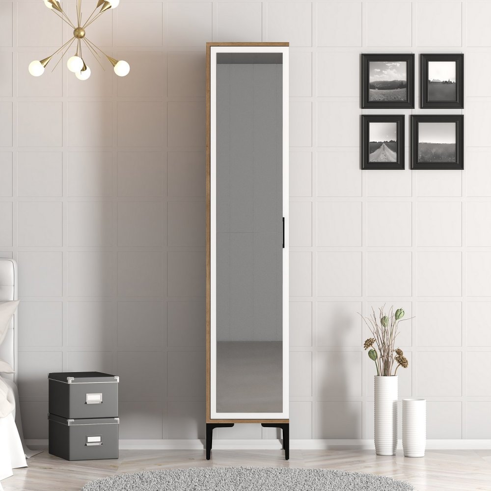 Šatní skříň Kumsal R - Walnut, White (obrázek 5)