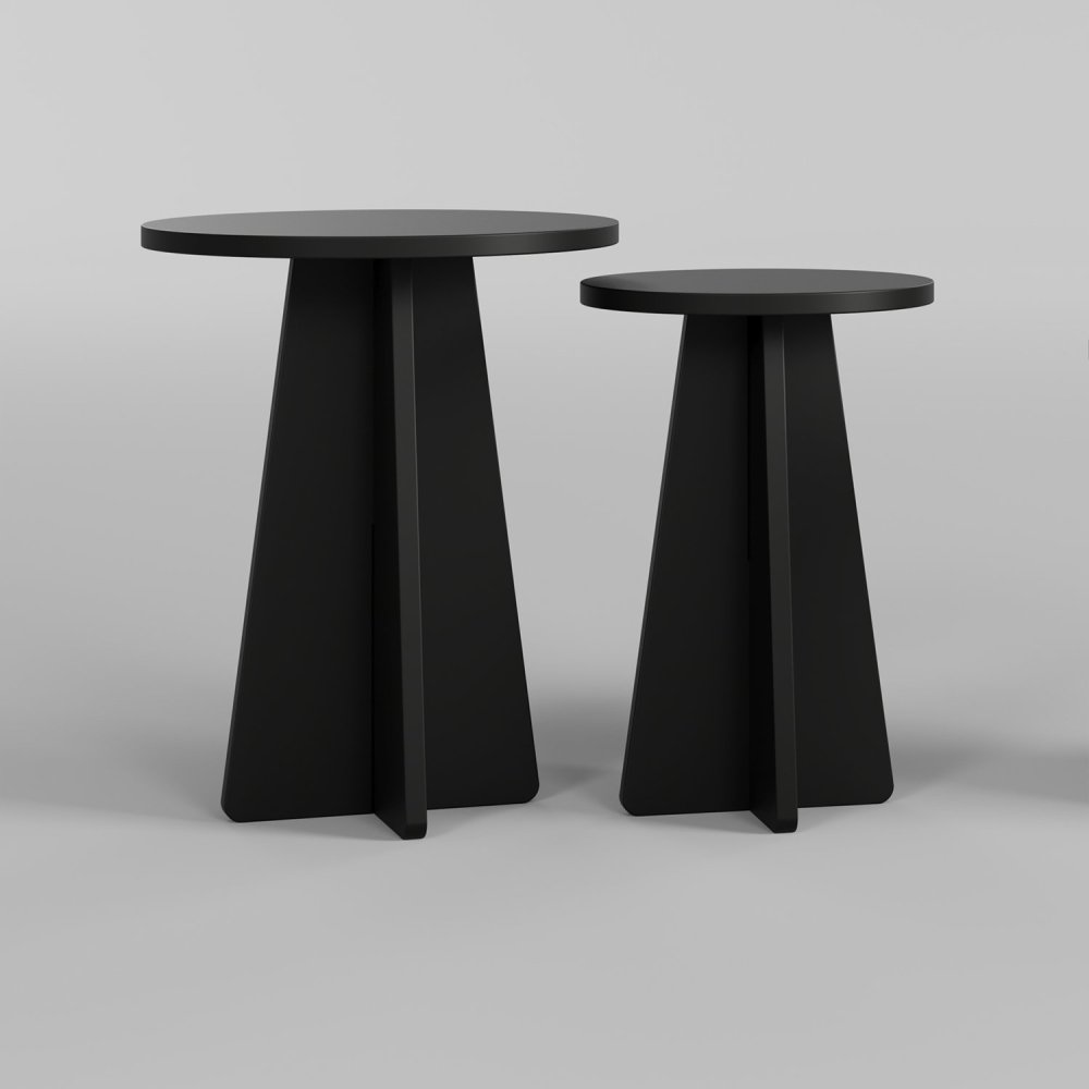Sada konferenčních stolků Mushroom 2 - Black (obrázek 3)