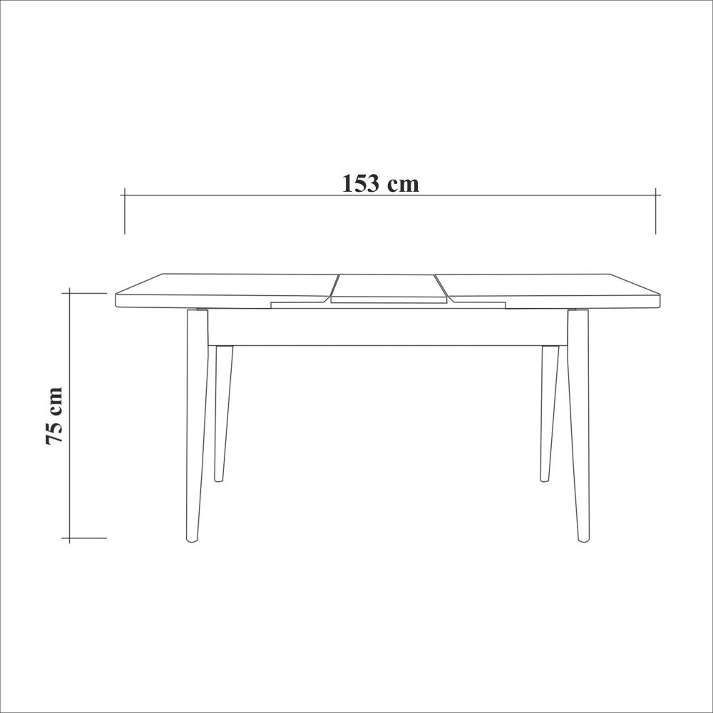 Extendable Dining Table Santiago Masa White (obrázek 4)