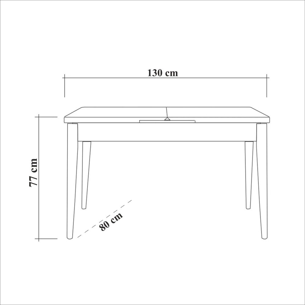 Extendable Dining Table Vina - White (obrázek 3)