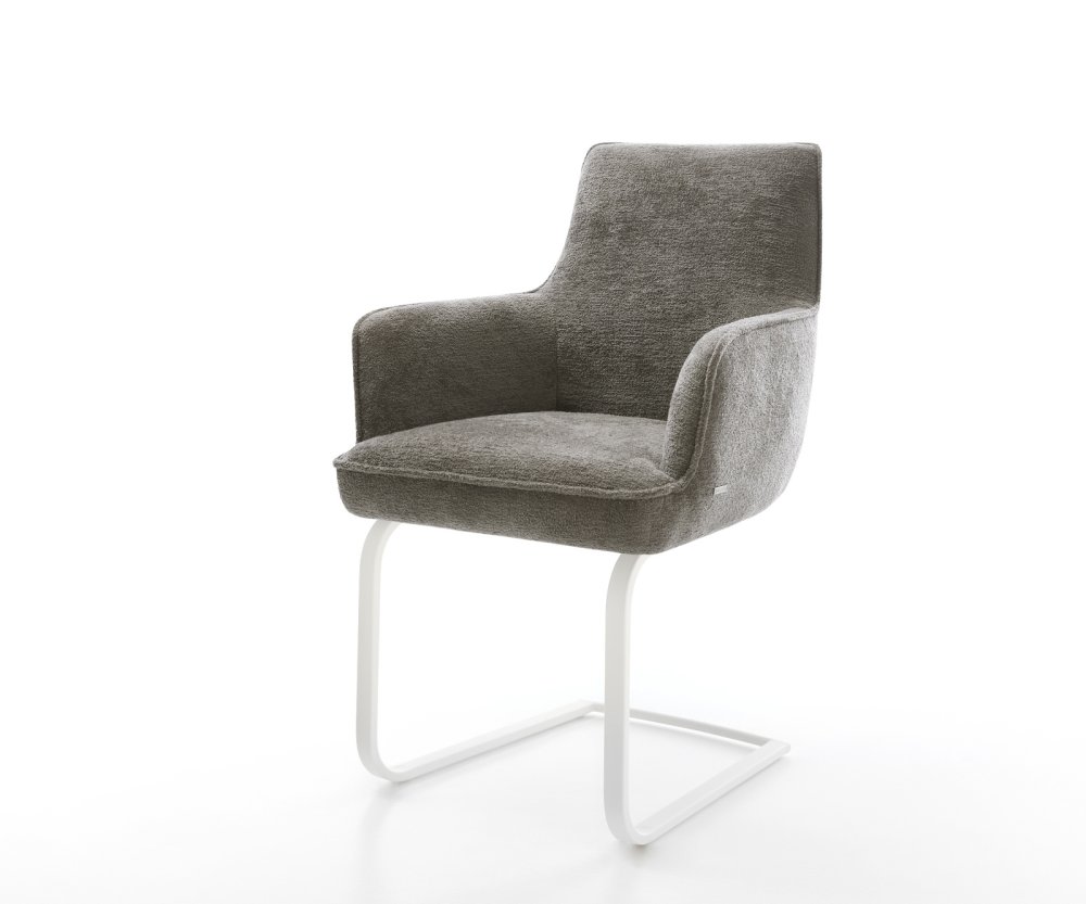 Konzolová jedálenská stolička Heira-Flex s opierkami bouclé mäkký