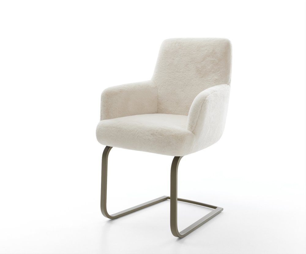 Konzolová jedálenská stolička Heira-Flex s opierkami plyšový manšester