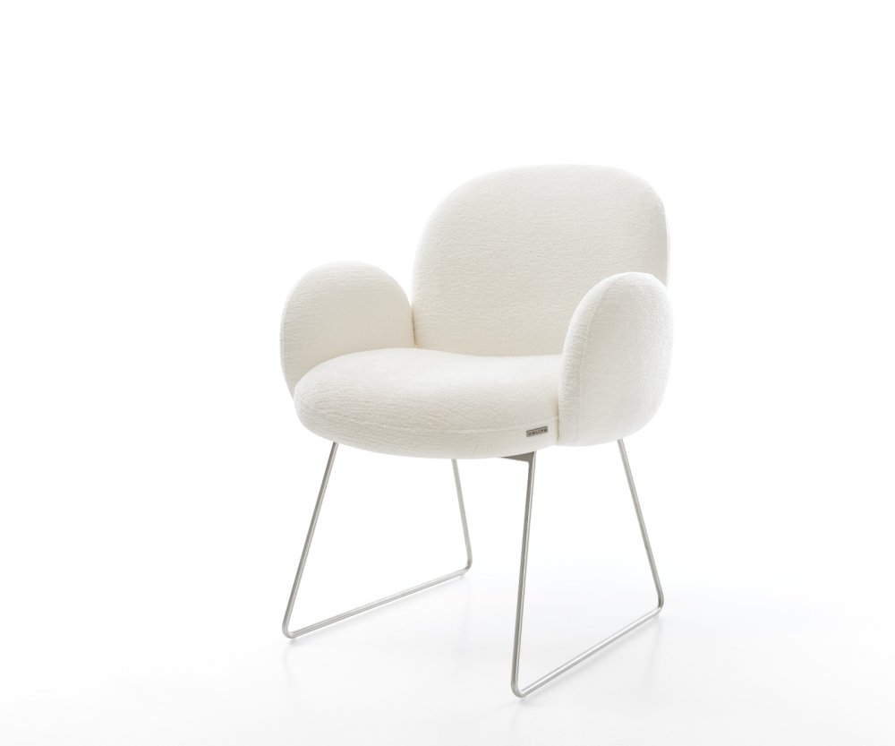 Jedálenská stolička Nube-Flex s opierkami bouclé mäkký béžová tenká