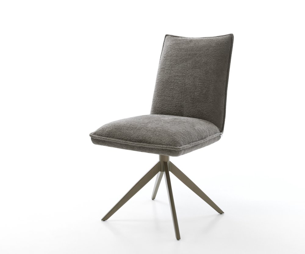 Jedálenská stolička Lelio-Flex bouclé mäkký tmavobéžová krížová