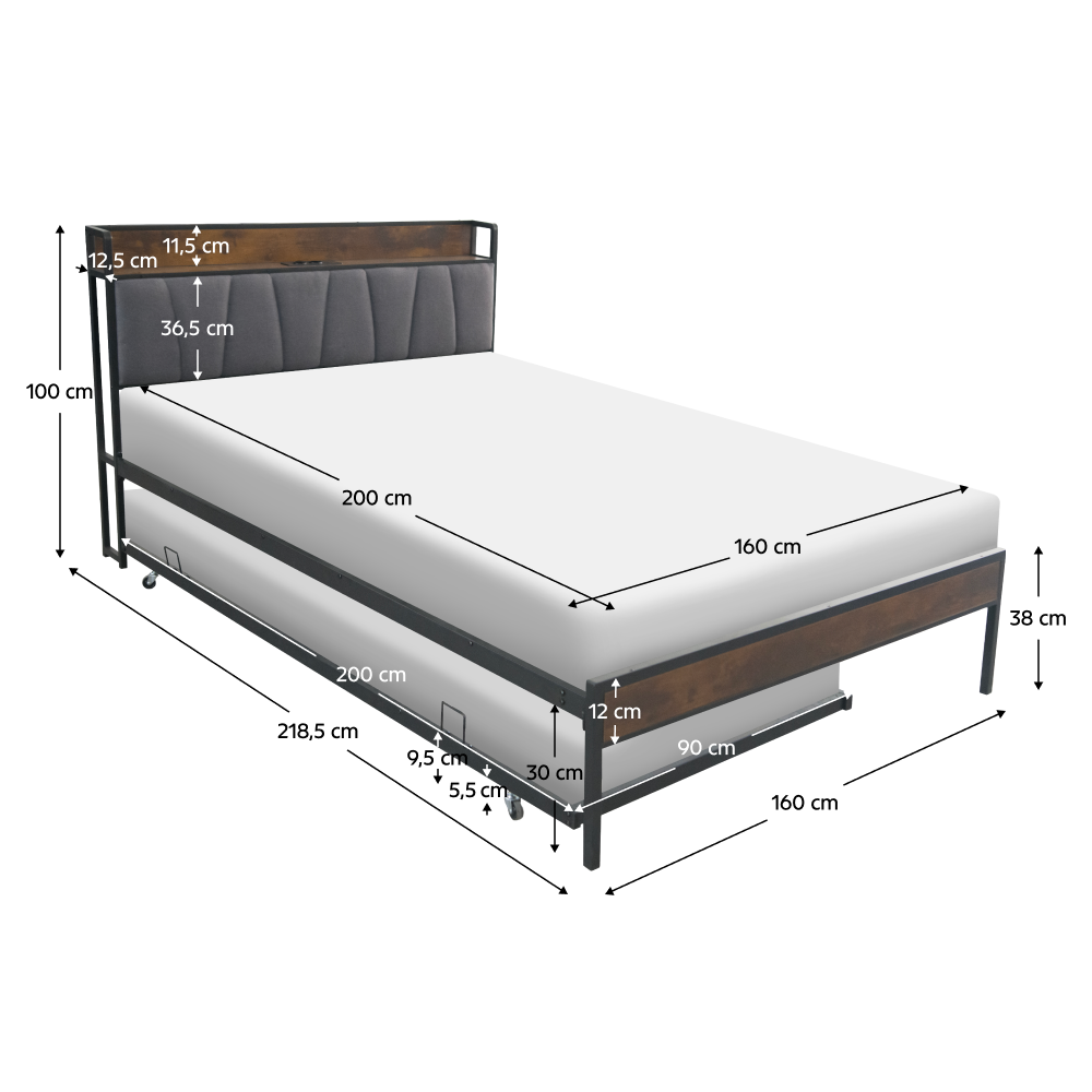 Posteľ s prístelkou NORDO Tempo Kondela