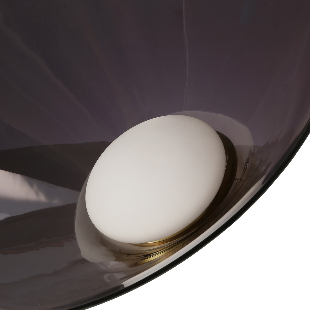 Lampa wisząca Presto 42 szklana złota z kloszem dymionym nad stół GX53