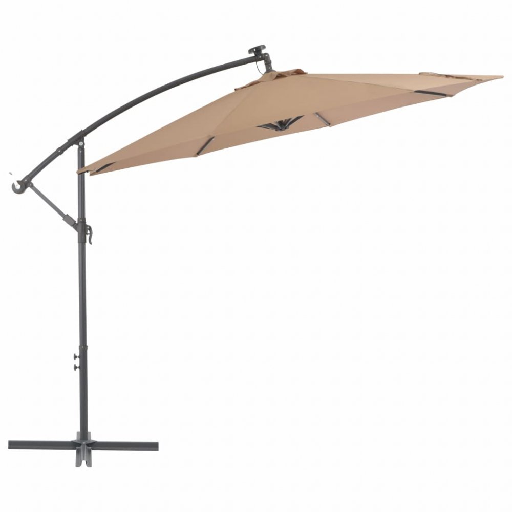 Konzolový slnečník s LED svetlami Ø 300 cm