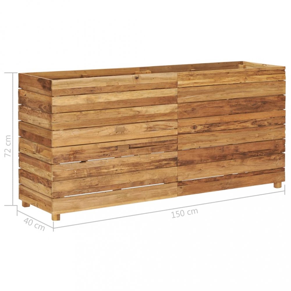 Zahradní truhlík teakové dřevo Dekorhome 150x40x72 cm