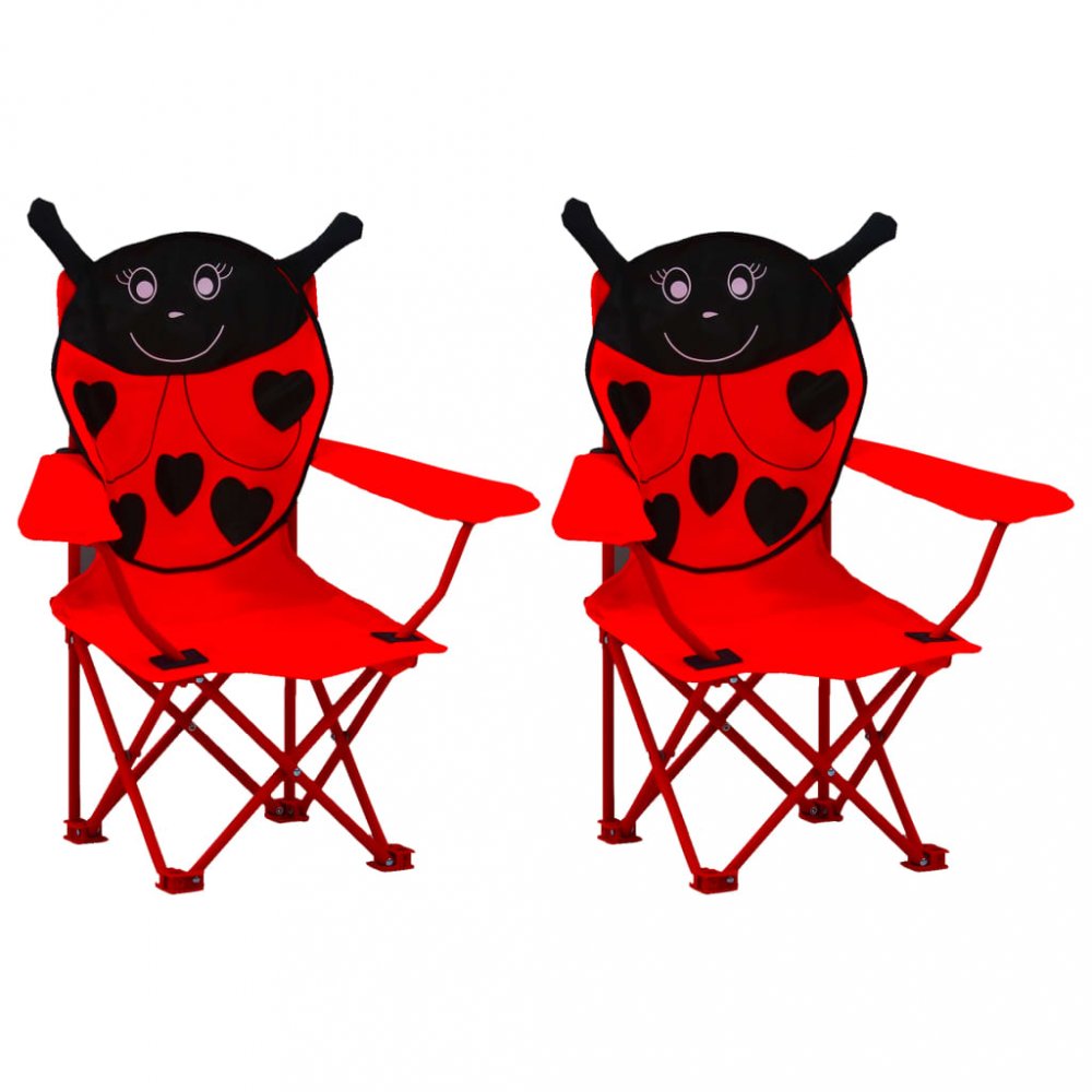 Detské záhradné stoličky 2 ks Dekorhome Červená