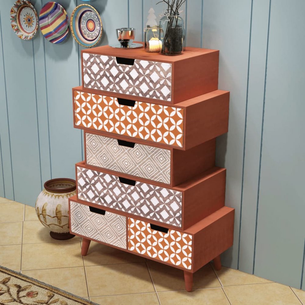 Komoda se 6 zásuvkami Dekorhome Hnědá Obrázek