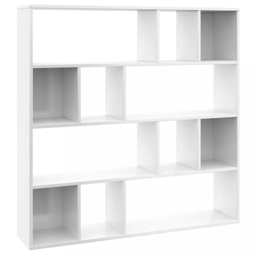 Knihovna / regál 110 Dekorhome Bílá lesk