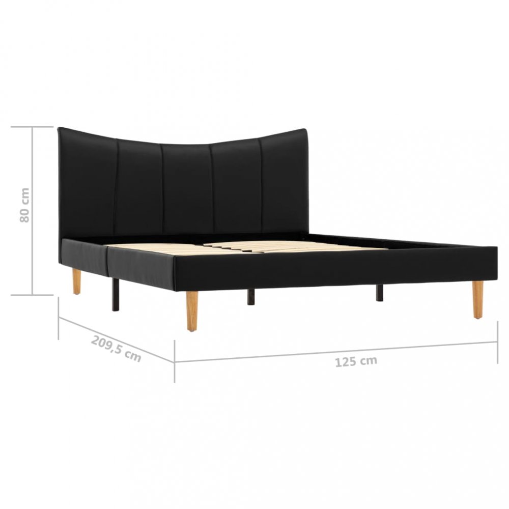 Postel umělá kůže černá Dekorhome 120 x 200 cm