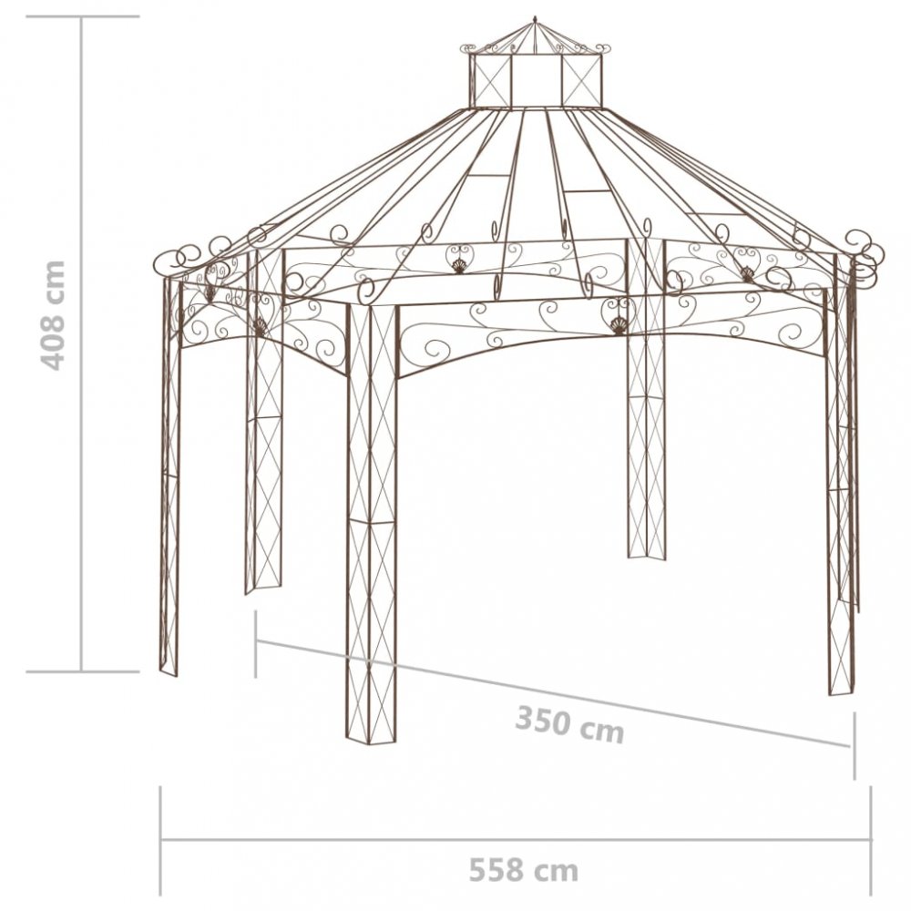 Záhradný altánok starožitný Dekorhome 5,58x3,5x4,08 cm