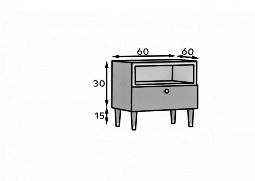 Noční stolek INCLUDO Eltap Obrázek
