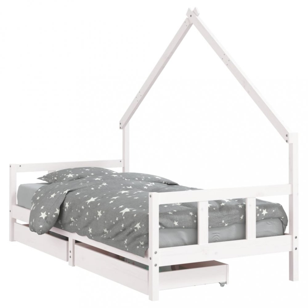 Detská domčeková posteľ so šuplíkmi Dekorhome 90 x 200 cm