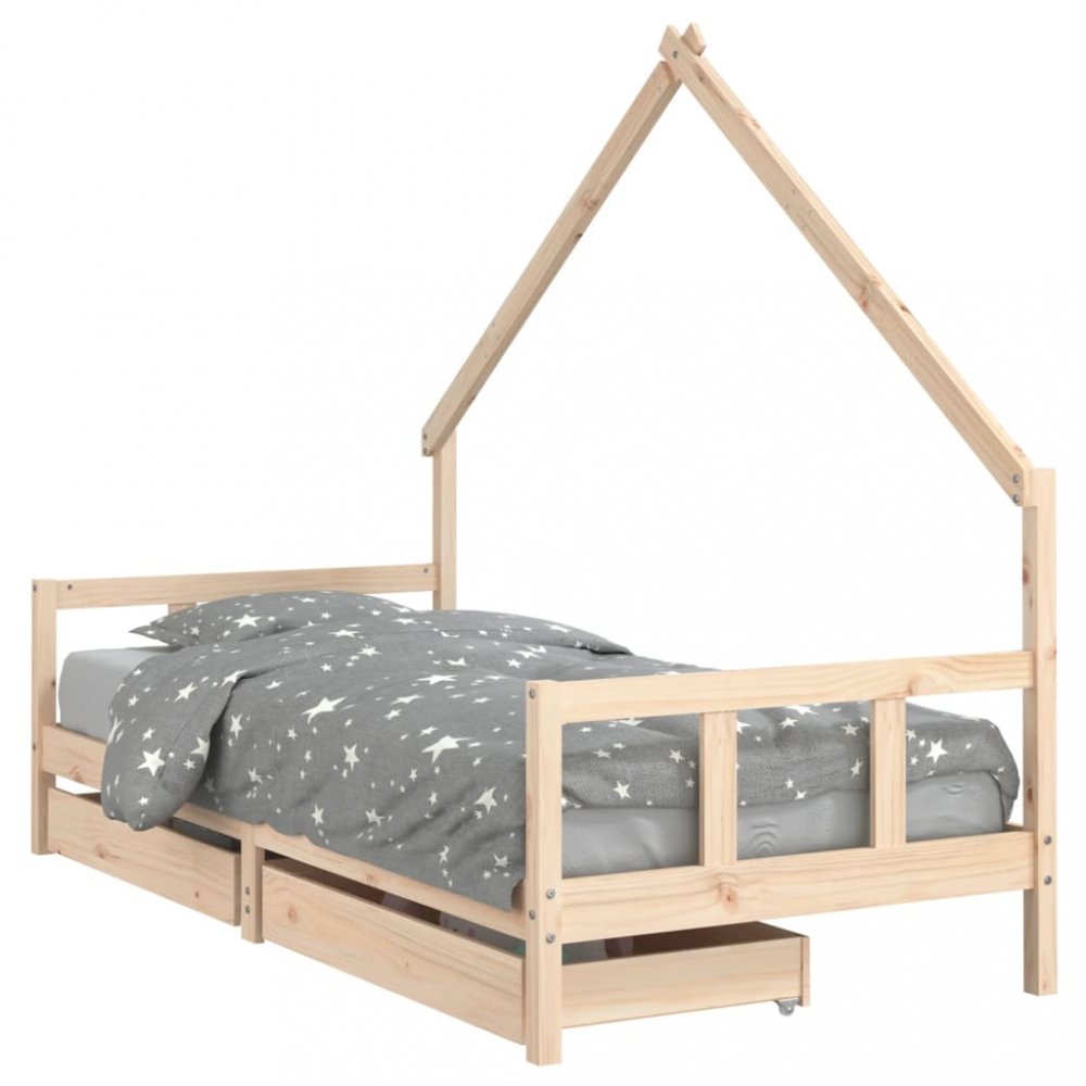 E-shop Detská domčeková posteľ so šuplíkmi Dekorhome 80 x 200 cm