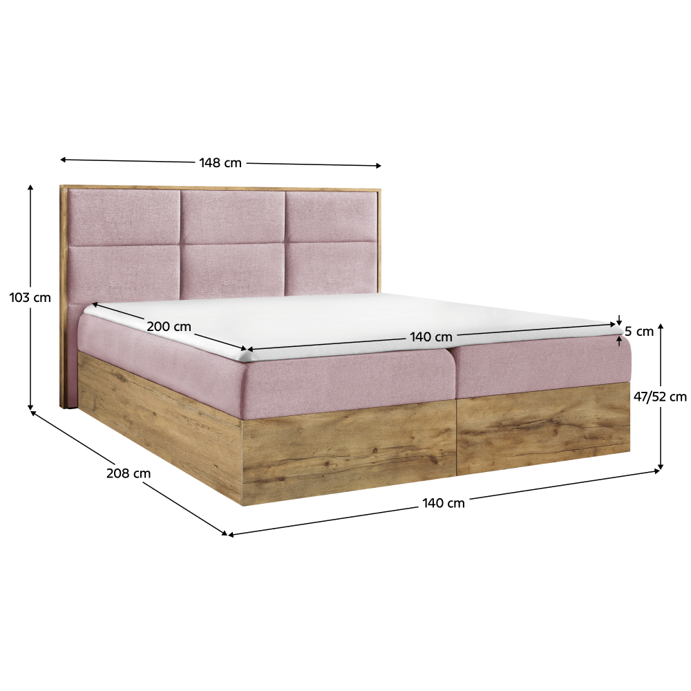 Boxspringová postel SUSAN 3 140 cm