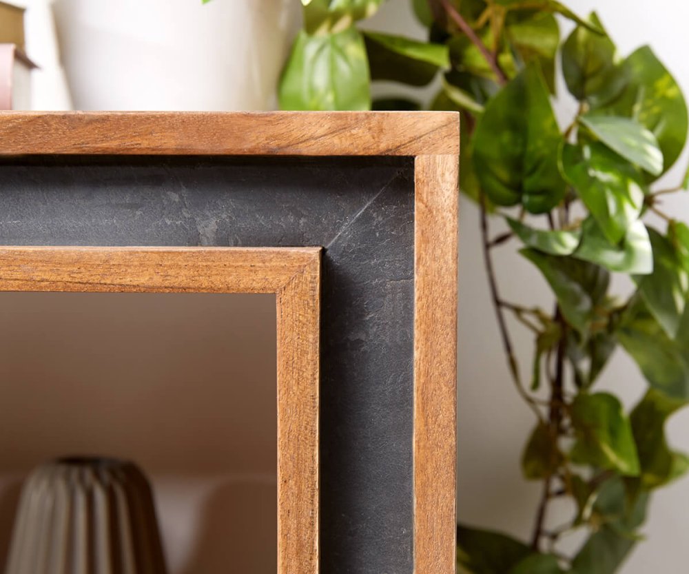 Skříň Stonegrace 88 cm akácie přírodní 3D 2 dvířka Obrázek