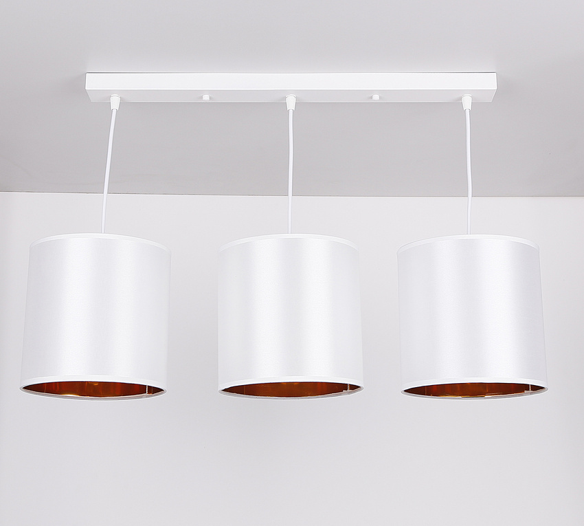 Závesná lampa biely pásik 3xE27 Atlanta