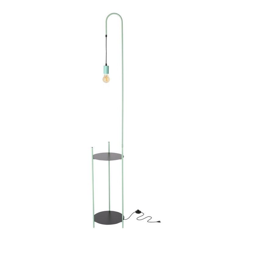 Čierno-zelená stojaca lampa Walk