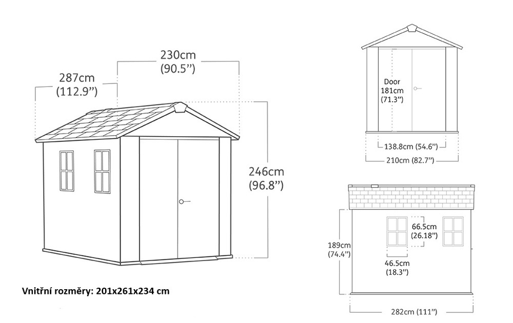 Záhradný domček APEX 9x7,5 Keter