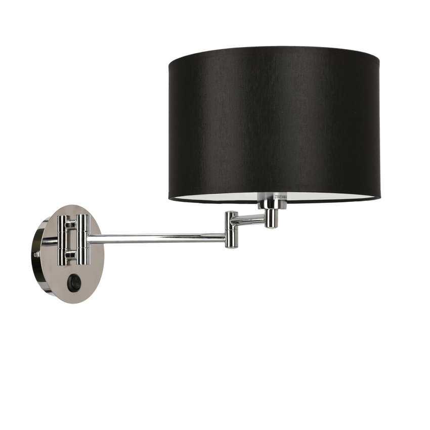 Nástenná lampa Alexia Chrome 1X40W E14 čierne tienidlo