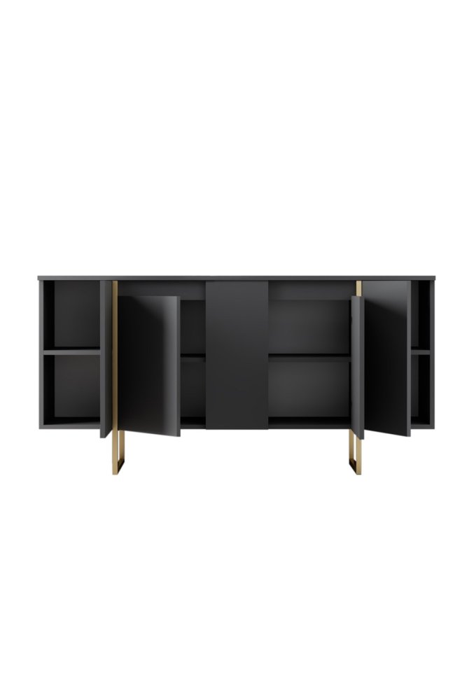 Konzolový stolek Luxe - Anthracite, Gold (obrázek 3)
