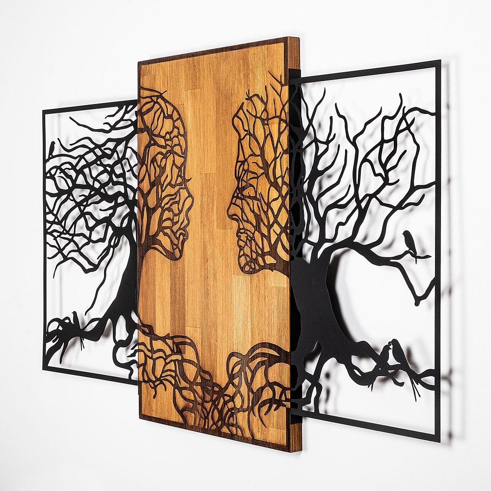 Dekorativní dřevěný doplněk na zeď Tree Love - 312 (obrázek 4)