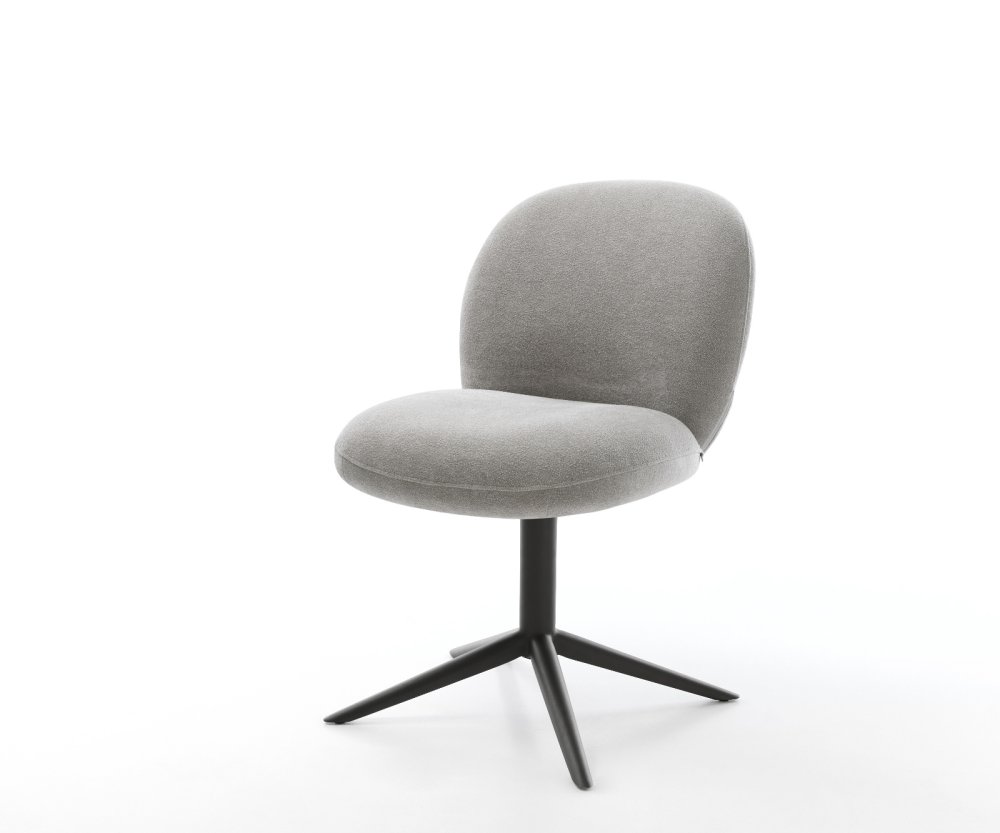 Jedálenská stolička Nube-Flex štruktúrovaná látka mäkký sivá krížová