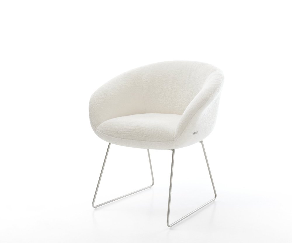 Jedálenská stolička Vinka-Flex s opierkami bouclé mäkký béžová tenká