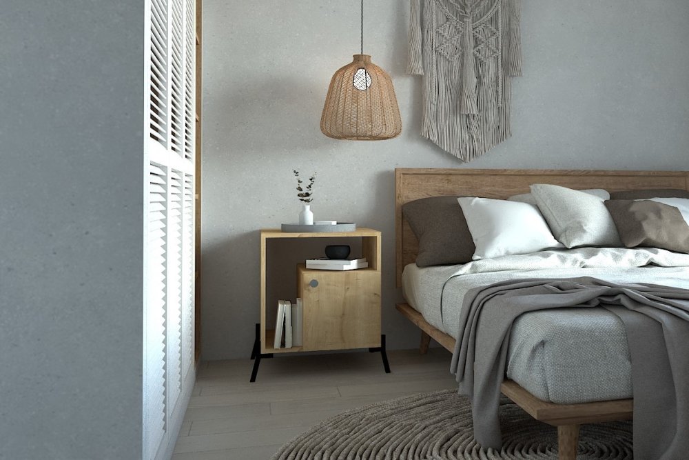 Nočný stolík Hazal - Oak