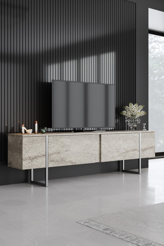 Living Room Furniture Set Luxe Set - Travertine, Silver (obrázek 10)
