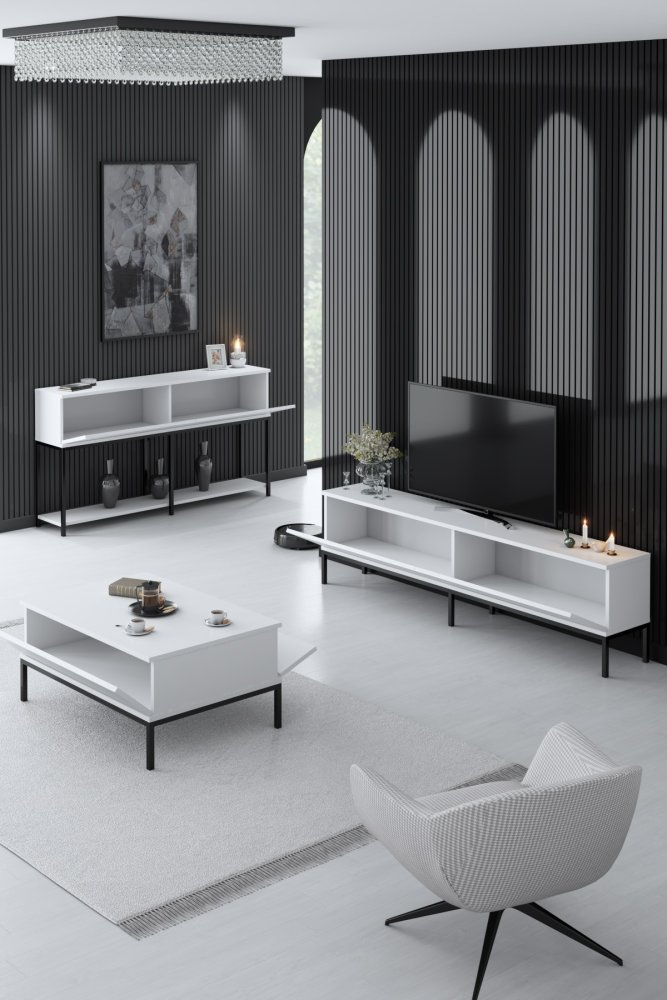 Living Room Furniture Set Lord - Black, White (obrázek 7)