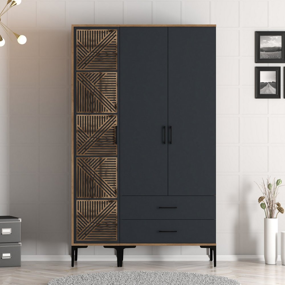 Šatní skříň Kumsal PT - Walnut, Anthracite (obrázek 8)