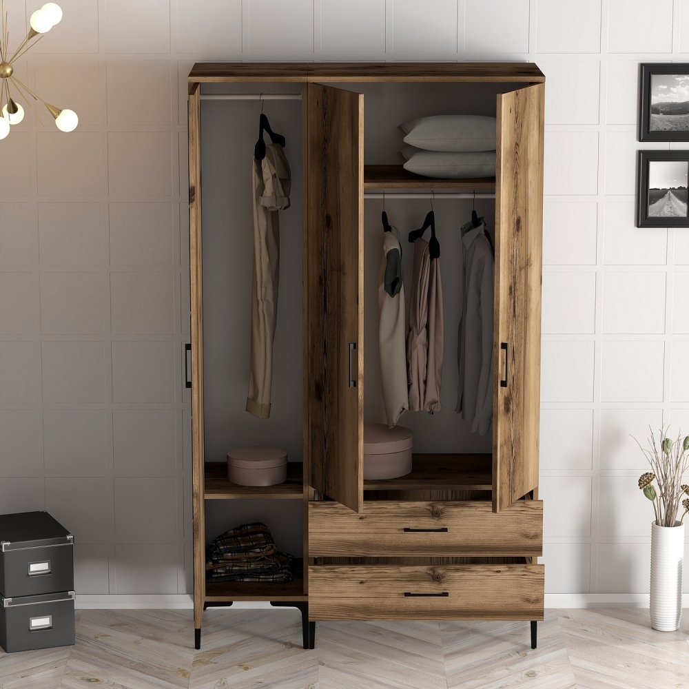 Šatní skříň Kumsal RT - Walnut (obrázek 6)