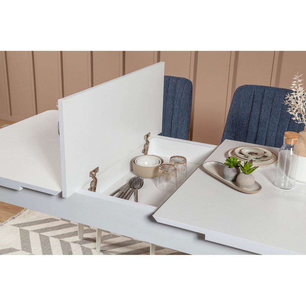 Extendable Dining Table Vina - White (obrázek 7)