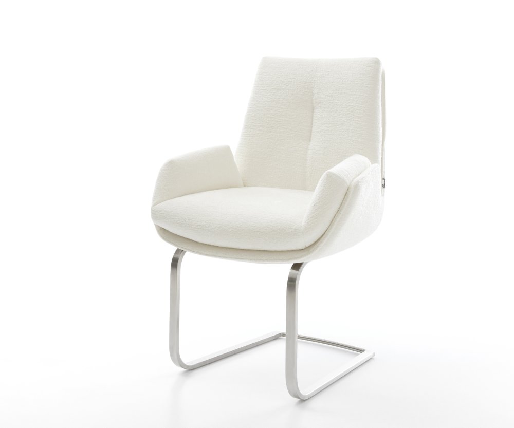 Konzolová jedálenská stolička Clea-Flex bouclé mäkký béžová konzolová