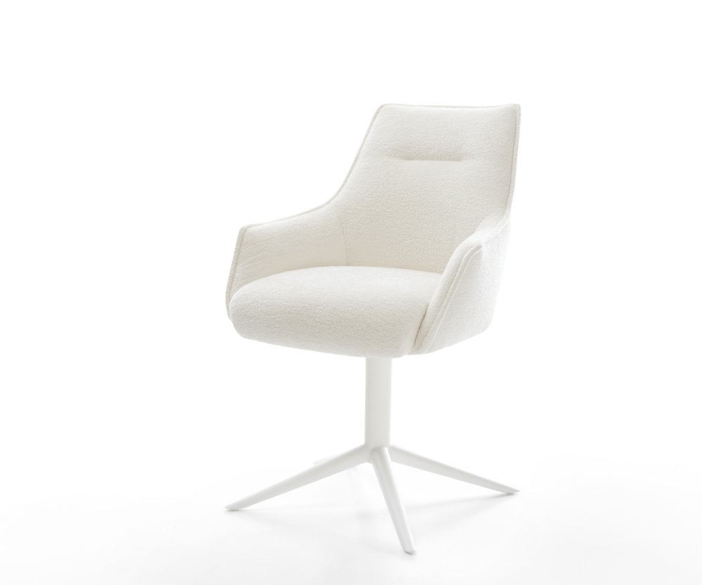 Jedálenská stolička Alja-Flex s opierkami bouclé mäkký béžová krížová