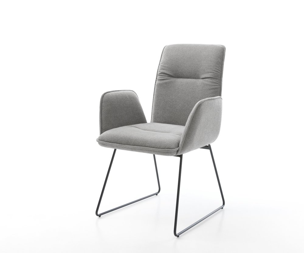 Jedálenská stolička Vinja-Flex texturovaná látka mäkký sivá tenká