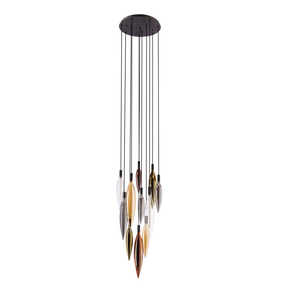 Lampa wisząca Nordic szklane tuby kolorowe do salonu