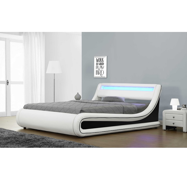 E-shop Manželská posteľ s LED osvetlením MANILA NEW Tempo Kondela 183 x 200 cm