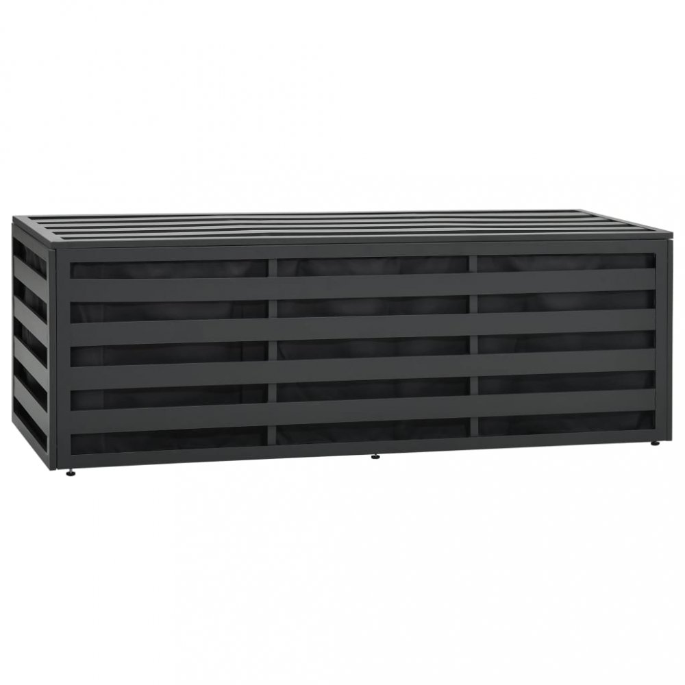 Záhradný úložný box hliník 150x50x50 cm antracit Dekorhome