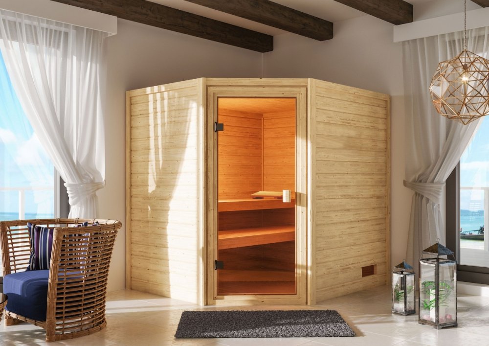E-shop Interiérová fínska sauna 195 x 169 cm Lanitplast