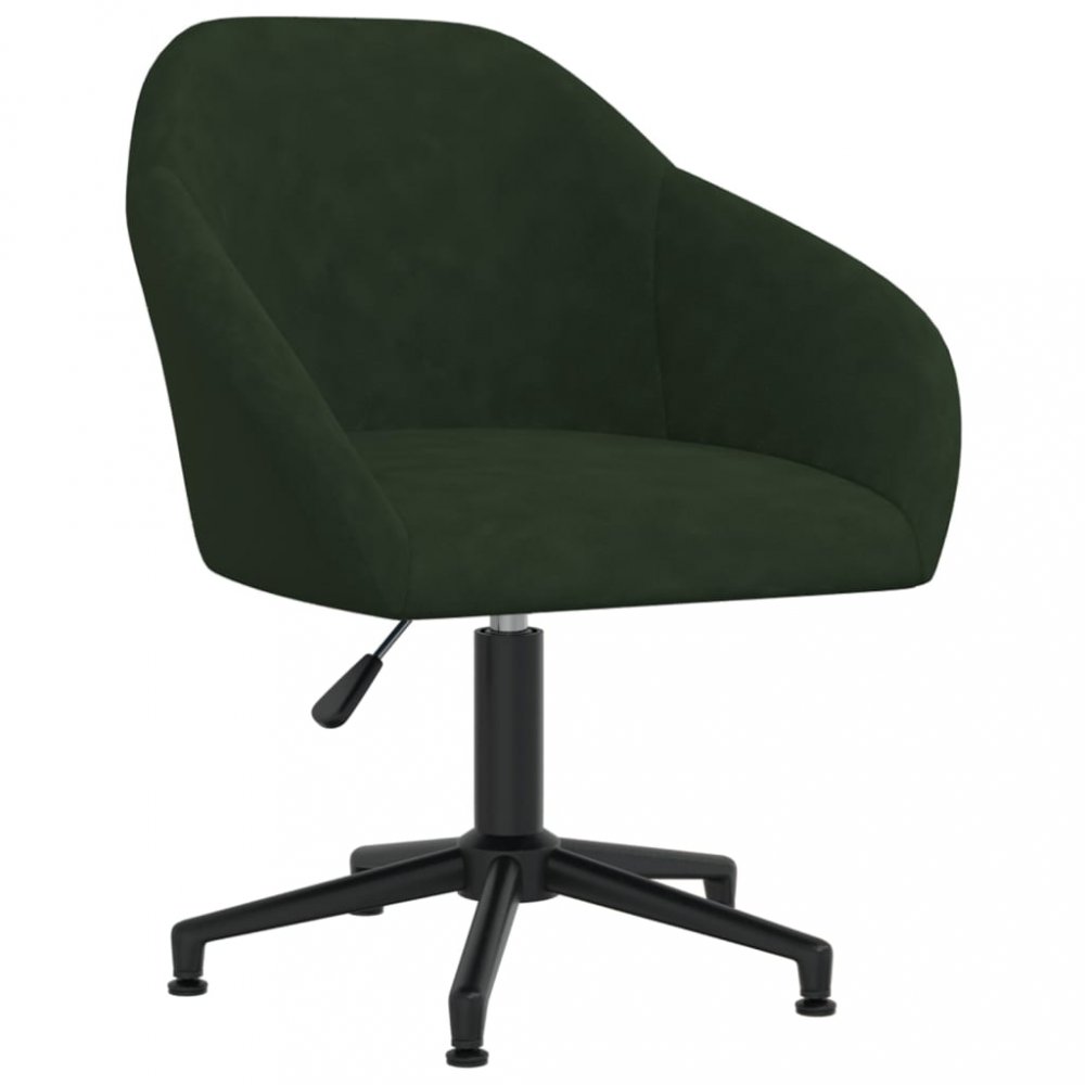 Otočná jedálenská stolička zamat / kov Dekorhome Tmavo zelená