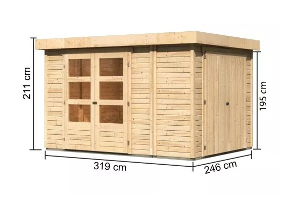 Dřevěný zahradní domek RETOLA 4 Lanitplast 319 cm