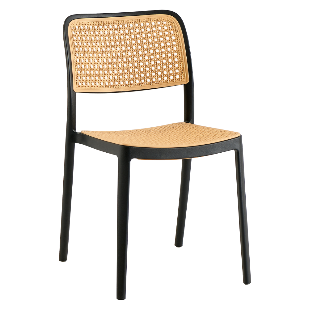 Stohovateľná stolička RAVID TYP 1 Čierna,Stohovateľná stolička RAVID TYP 1 Čierna