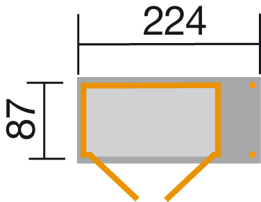 Drevený záhradný domček 357 Weka