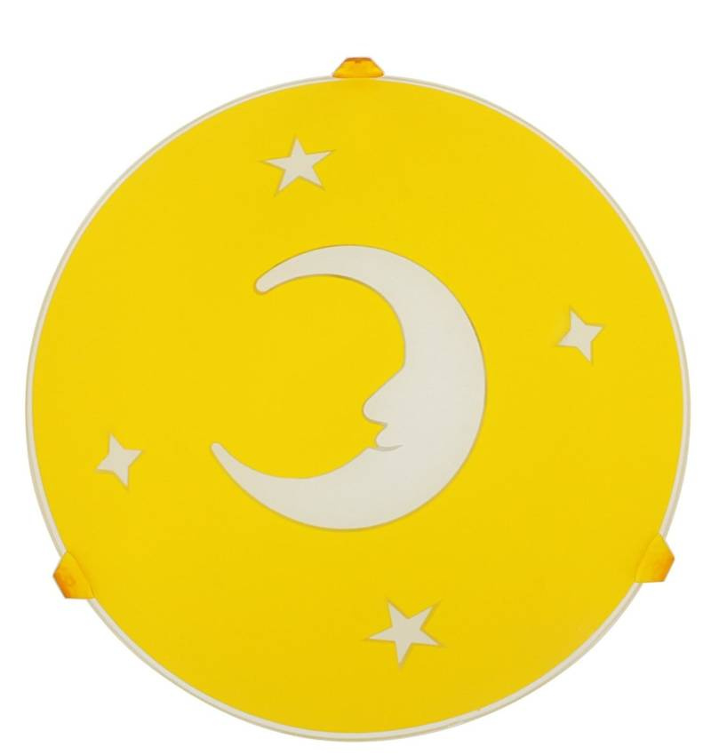 Stropná žltá okrúhla lampa pre deti